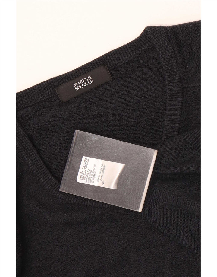 Pulover pentru bărbați Marks & Spencer, cu decolteu în V, XL, acrilic, albastru bleumarin