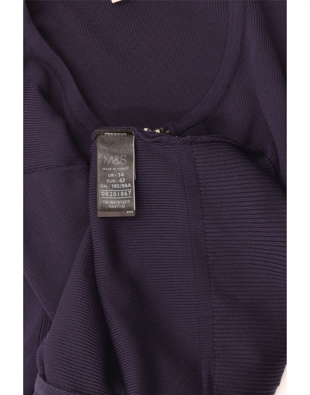 Pulover cardigan pentru femei Marks & Spencer UK 14 Medium Bleumarin Poliamidă