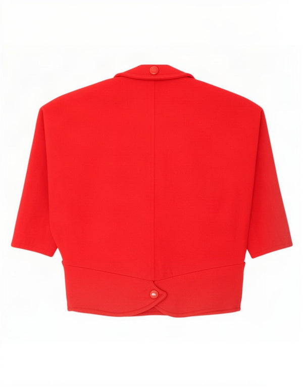 Pardesiu vintage pentru femei cu mâneci 3/4 liliac UK 18 XL roșu