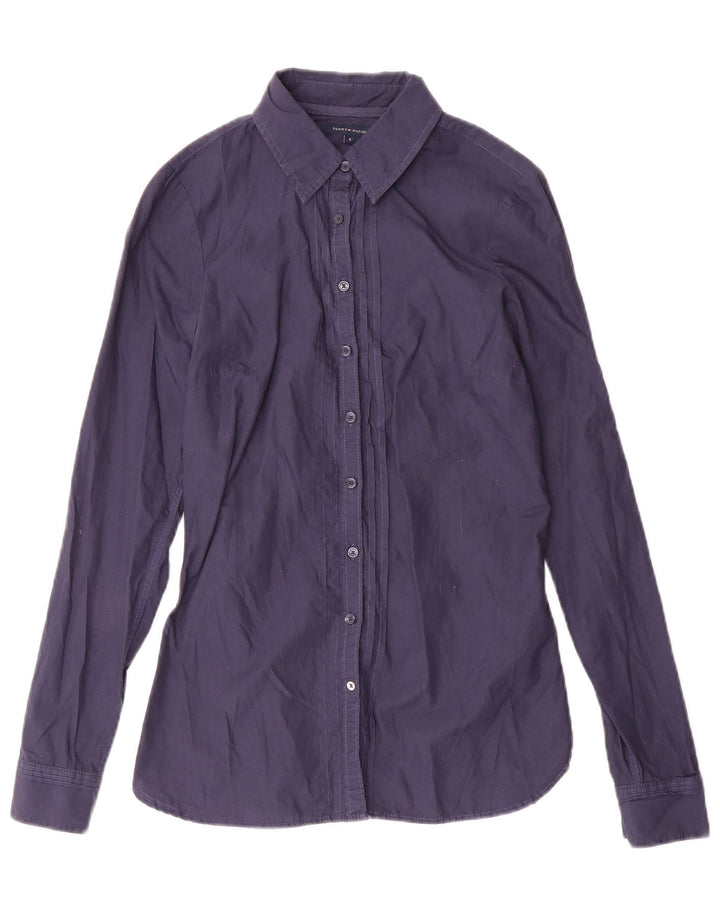 Cămașă Tommy Hilfiger pentru femei US 4 Small Bluemarin Bumbac