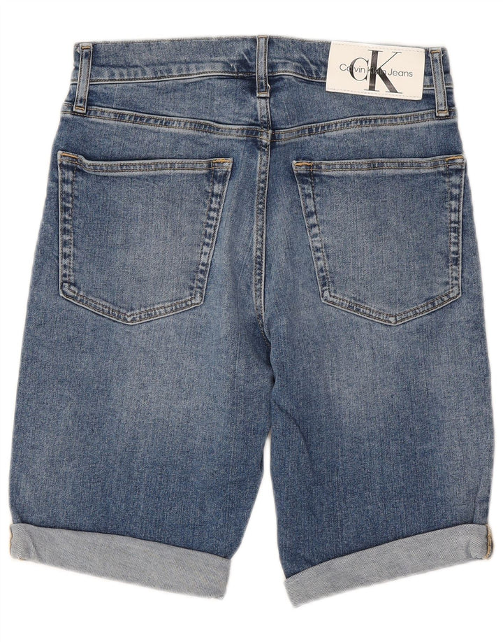 Pantaloni scurți din denim pentru bărbați CALVIN KLEIN W29 Bumbac albastru mic