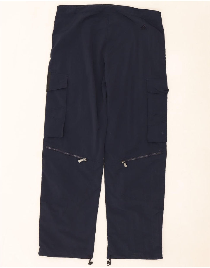 Pantaloni cargo drepti ADIDAS pentru bărbați, nailon mici, albastru