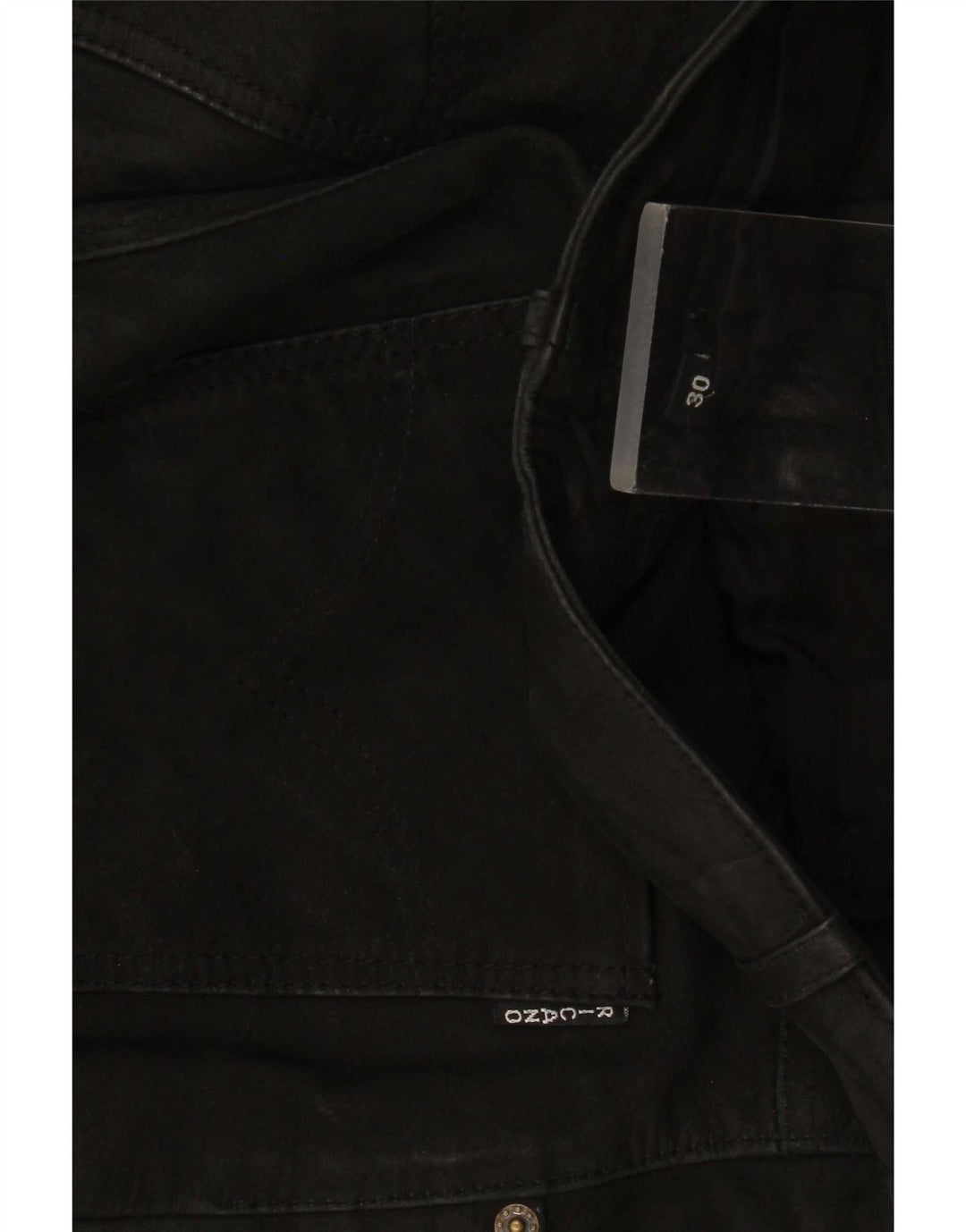 Pantaloni din piele pentru bărbați Ricano W30 L32 negru