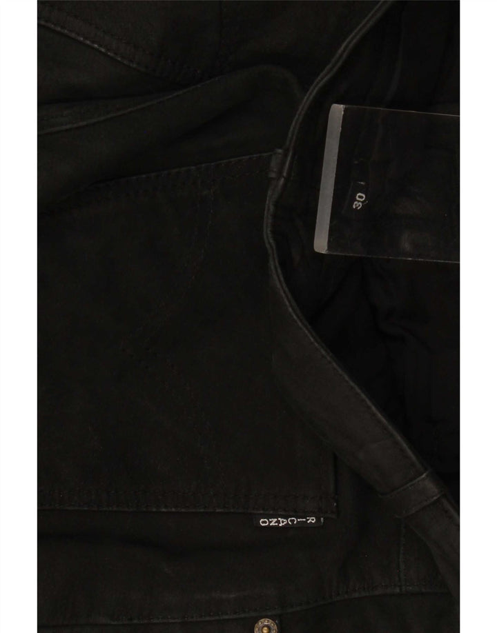 Pantaloni din piele pentru bărbați Ricano W30 L32 negru