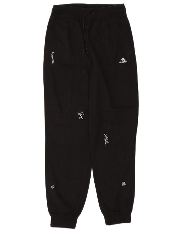 Pantaloni de jogging cu grafic pentru femei Adidas Pantaloni casual UK 4/6 XS W25 L28 Negru