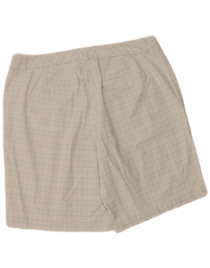 Bermude Dockers pentru femei W38 XL în carouri alb