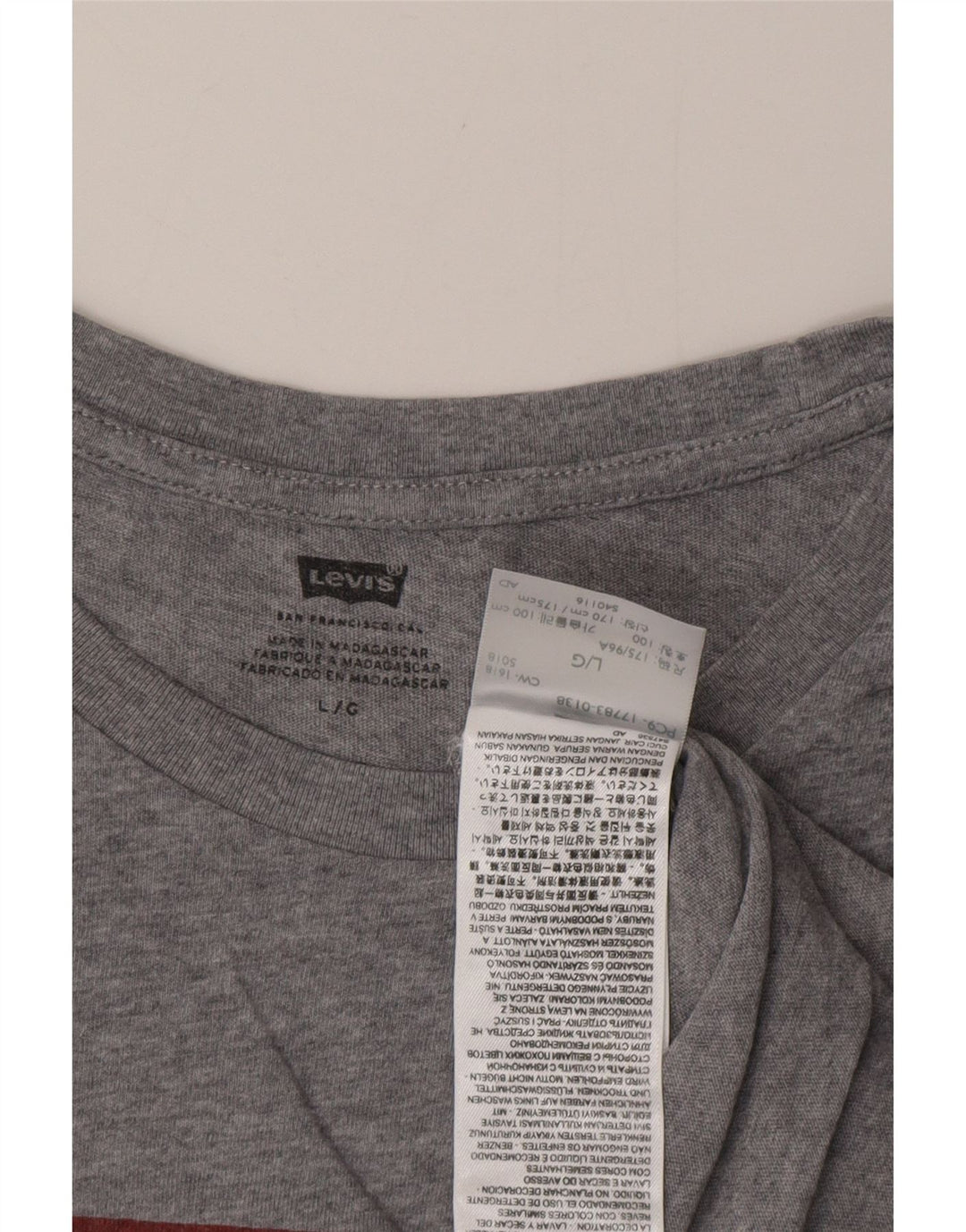 Tricou grafic pentru bărbați LEVI'S Top mare gri