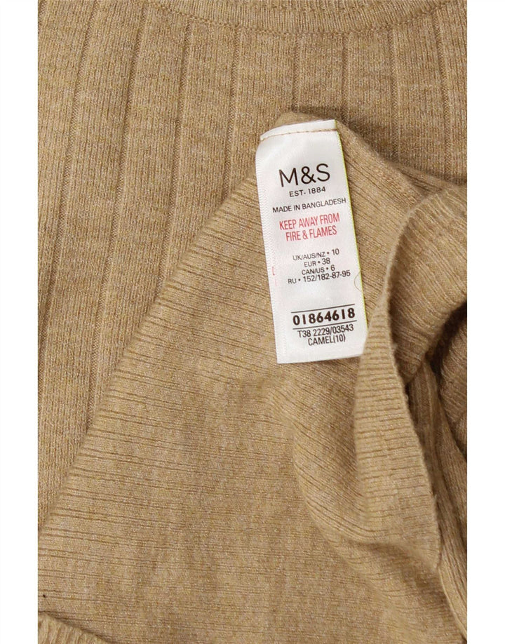 Pulover cu gât țestoasă pentru femei Marks & Spencer UK 10 mic, bej, viscoză