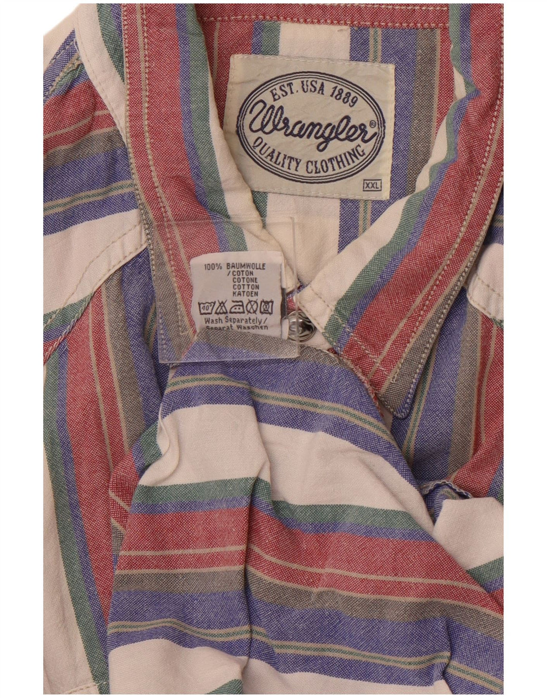 Cămașă pentru bărbați WRANGLER 2XL, bumbac cu dungi multicolore