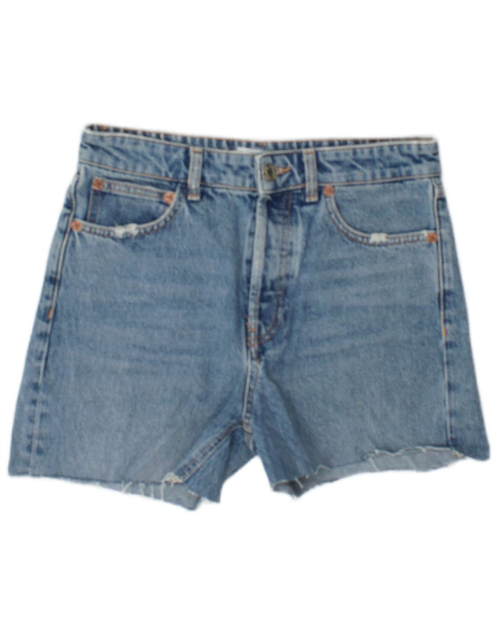 Pantaloni scurți din denim pentru femei Zara EU 38 Small W28 Blue