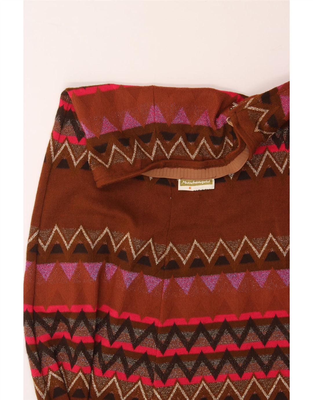 Fusta Maxi Evazată Femei VINTAGE IT 42 Medium W30 Multicolor Geometric