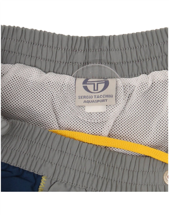 SERGIO TACCHINI Pantaloni scurți de înot grafic pentru bărbați XL, gri, poliamidă color bloc