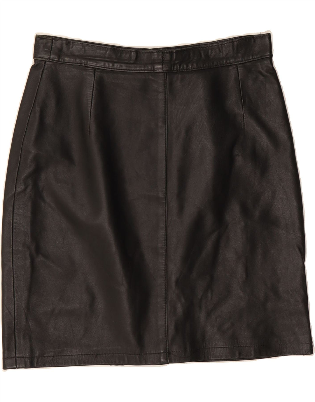 VINTAGE Womens Leather Skirt W30 Medium  Black Leather Vintage Vintage and Second-Hand Vintage from Messina Hembry 
