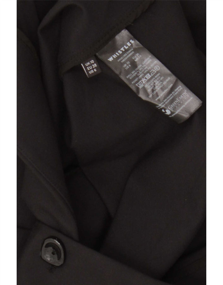 Jachetă pentru femei Whistles Crop 3 Button Blazer UK 10 Small Black Viscose