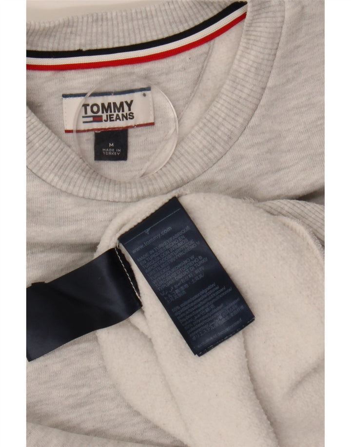 TOMMY HILFIGER Pulover cu grafic pentru femei UK 14 Medium Gri Pete