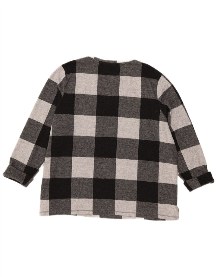 Marks & Spencer Top pentru femei cu mâneci 3/4 UK 18 XL, poliester vichy negru