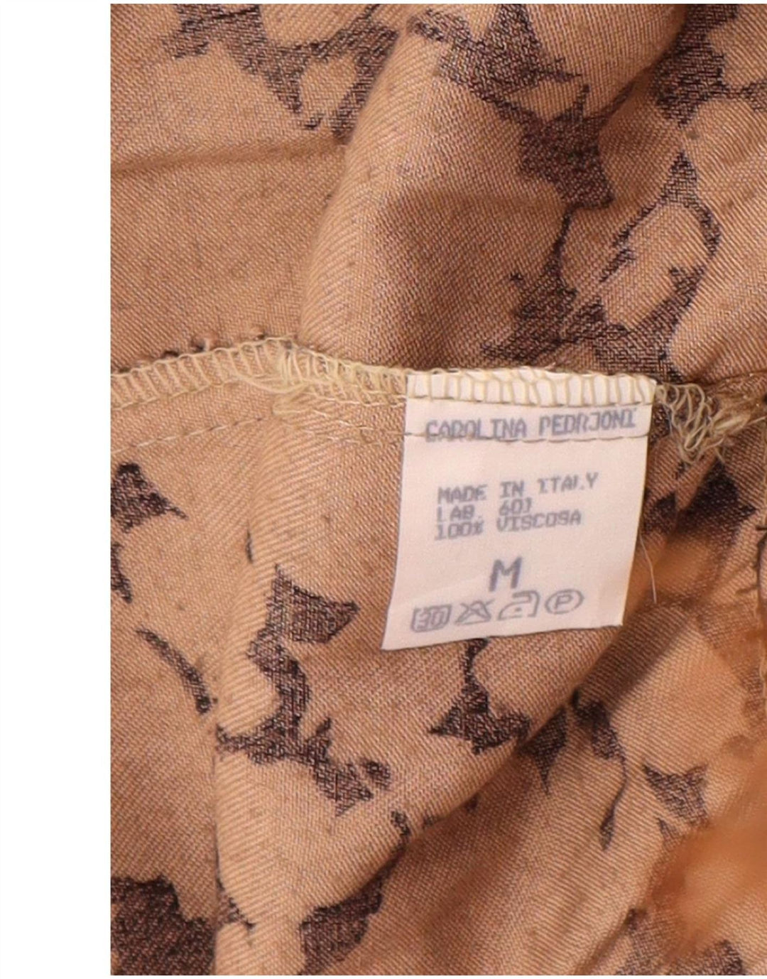 VINTAGE Fusta A-Line pentru femei Medium W30 Maro Viscoză Florală