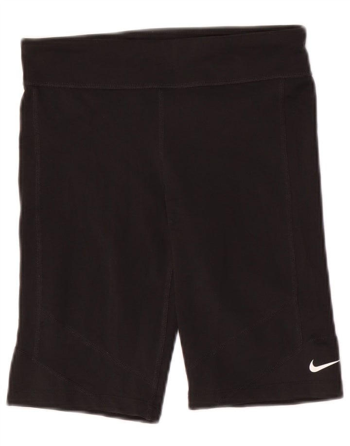 Pantaloni scurți sport Nike pentru fete 10-11 ani poliester mediu negru