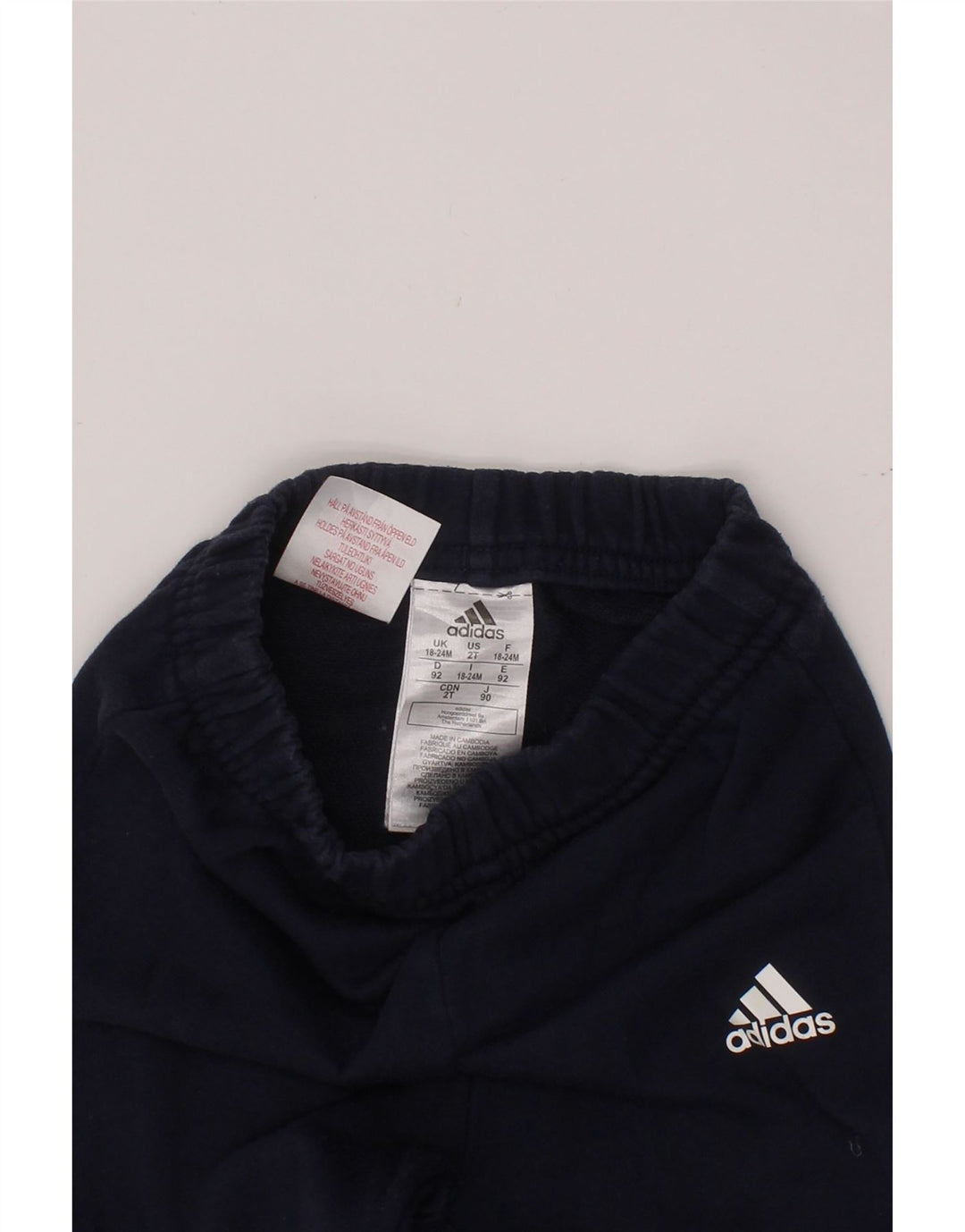Pantaloni de trening ADIDAS pentru bebelusi baieti 18-24 luni bleumarin bumbac