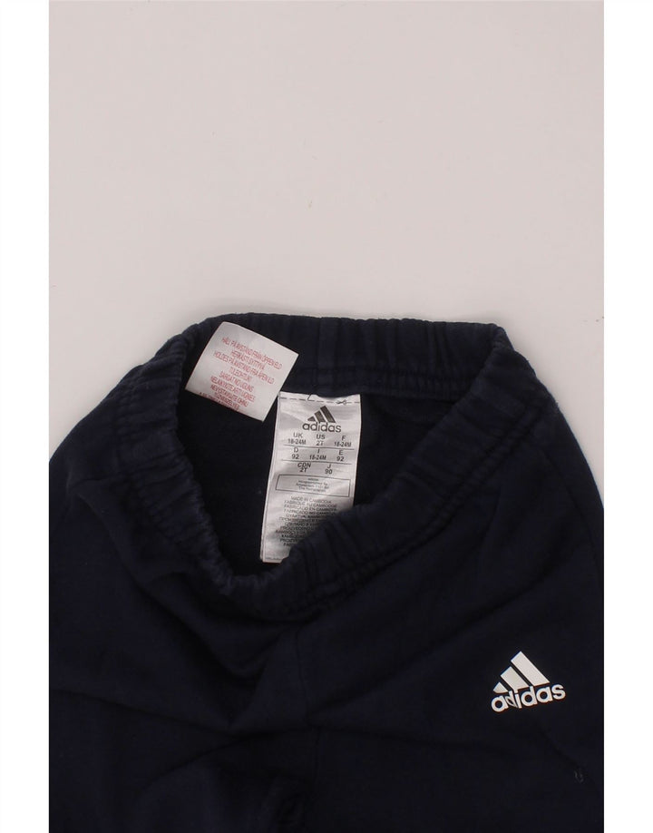 Pantaloni de trening ADIDAS pentru bebelusi baieti 18-24 luni bleumarin bumbac