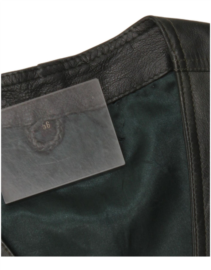 Vestă din piele pentru bărbați VINTAGE IT 56 2XL din piele kaki