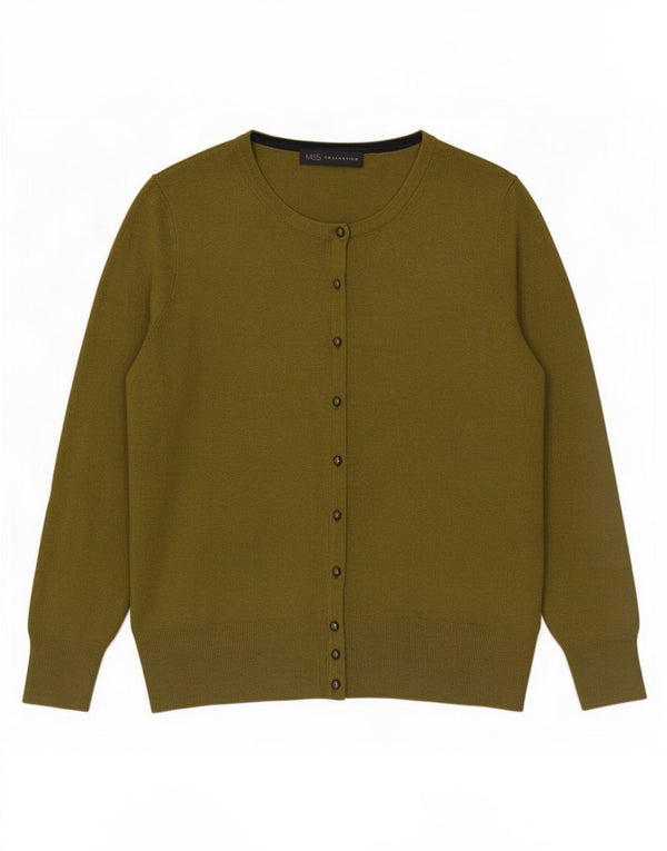 Pulover cardigan pentru femei Marks & Spencer UK 14 mare, verde, viscoză