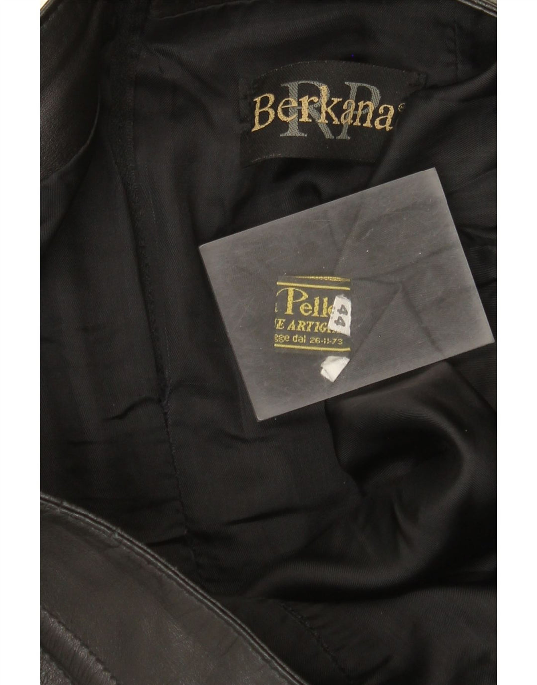 Fusta din piele vintage pentru femei IT 44 Medium W30 Piele neagra