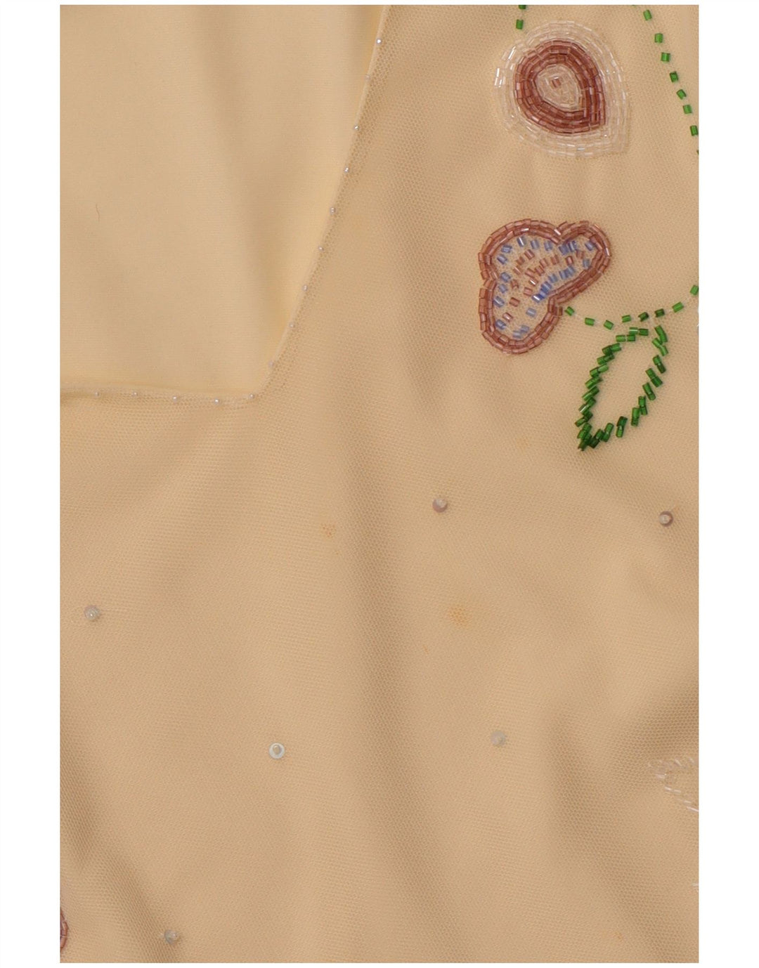 COAST pentru femei Crop See Through Bluze Top UK 16 Poliester galben mare