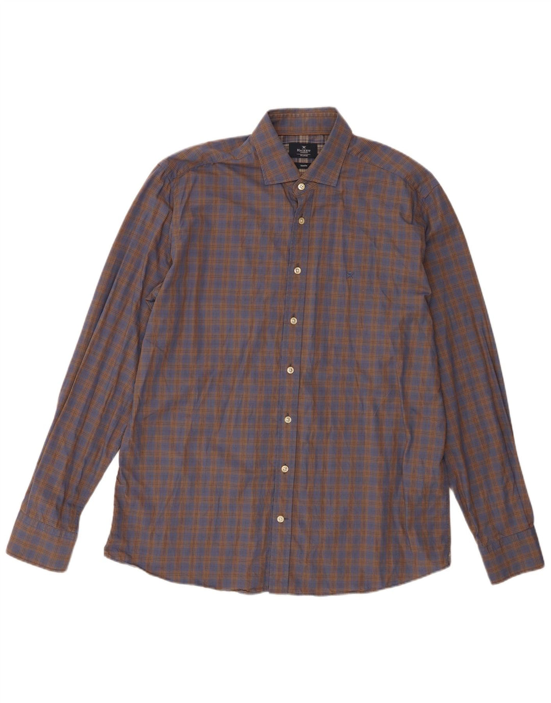 Cămașă pentru bărbați Hackett Slim Fit XL, maro, bumbac cu carouri