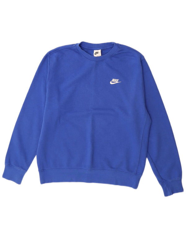 Nike Mens Sweatshirt Jumper Medium Blue Cotton