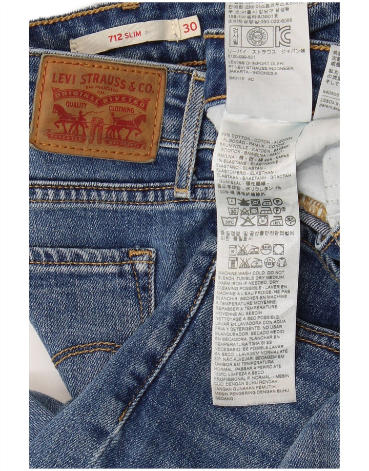 Blugi 712 slim pentru femei LEVI'S L30 L32 bumbac albastru