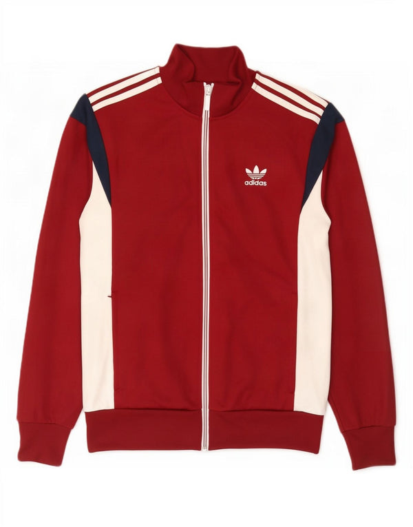 Jachetă de top pentru trening pentru bărbați Adidas Medium Burgundy Colorblock
