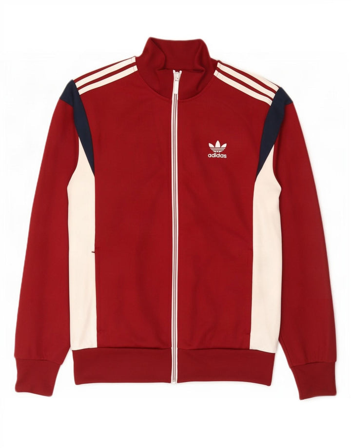 Jachetă de top pentru trening pentru bărbați Adidas Medium Burgundy Colorblock
