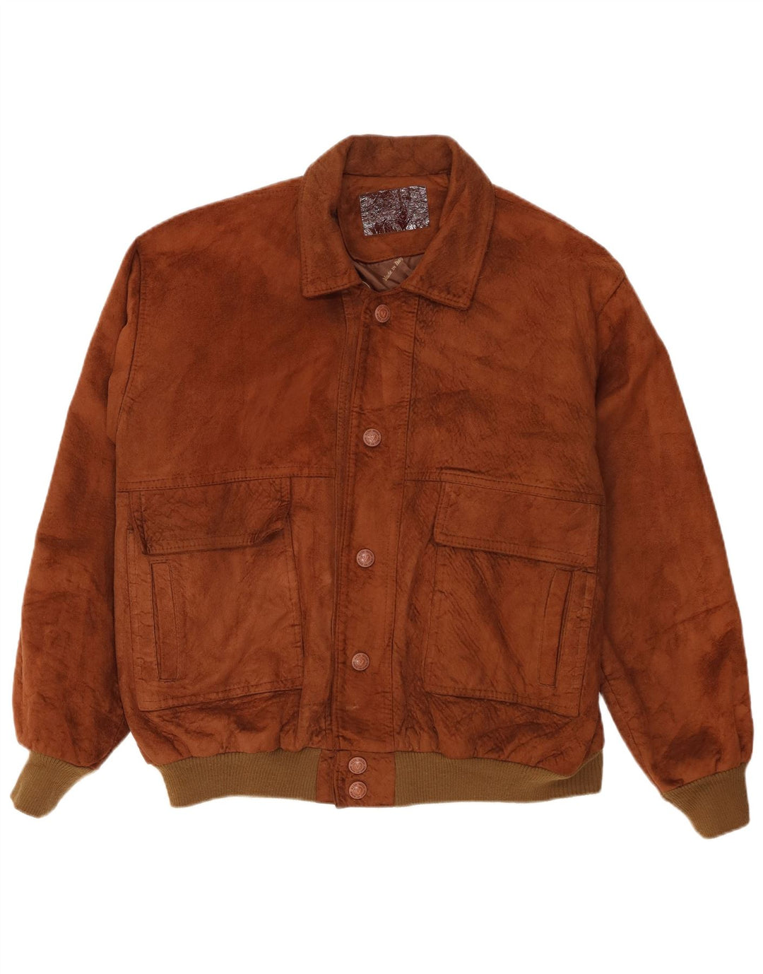 Alta Moda pentru bărbați Bomber Suede Jacket UK 42 XL Maro