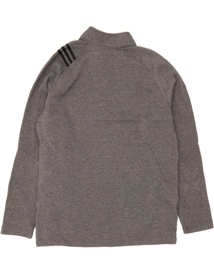 ADIDAS Mens Golf Zip Neck Sweatshirt Jumper XL Grey Polyester Vintage Adidas and Second-Hand Adidas from Messina Hembry 
