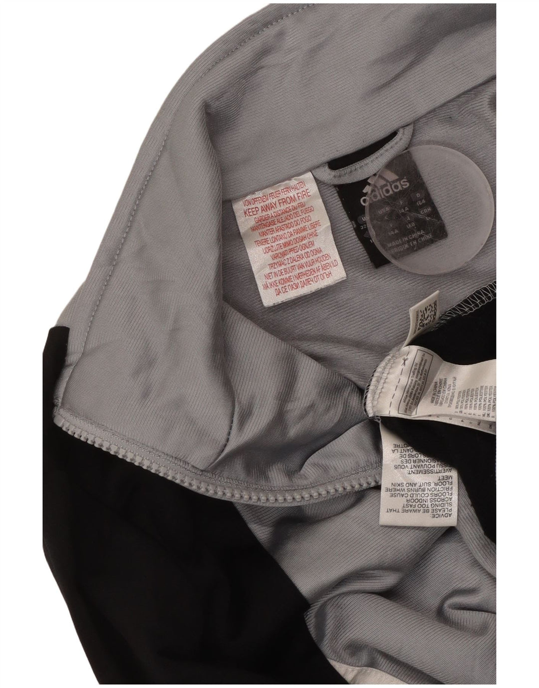 Jachetă de trening pentru băieți ADIDAS 13-14 ani, gri, poliester color bloc