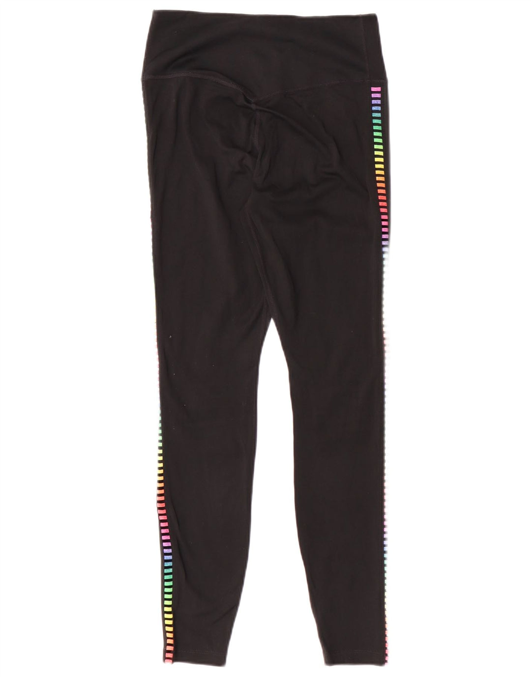 NIKE Womens Dri Fit Leggings UK 8 Small  Black Striped Polyester