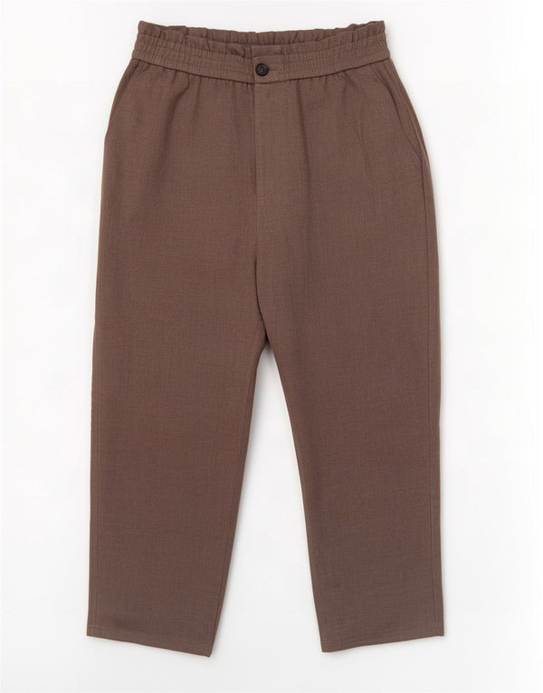 Pantaloni tăiați conici pentru femei cu talie înaltă Zara 2XL L34 L24 gri