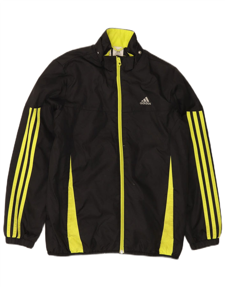 Jachetă de trening ADIDAS pentru băieți, 11-12 ani, nailon color bloc negru