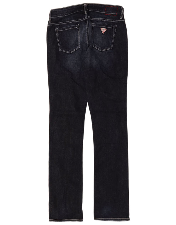 Blugi Guess Starlet drepte pentru femei W28 L32 bumbac bleumarin