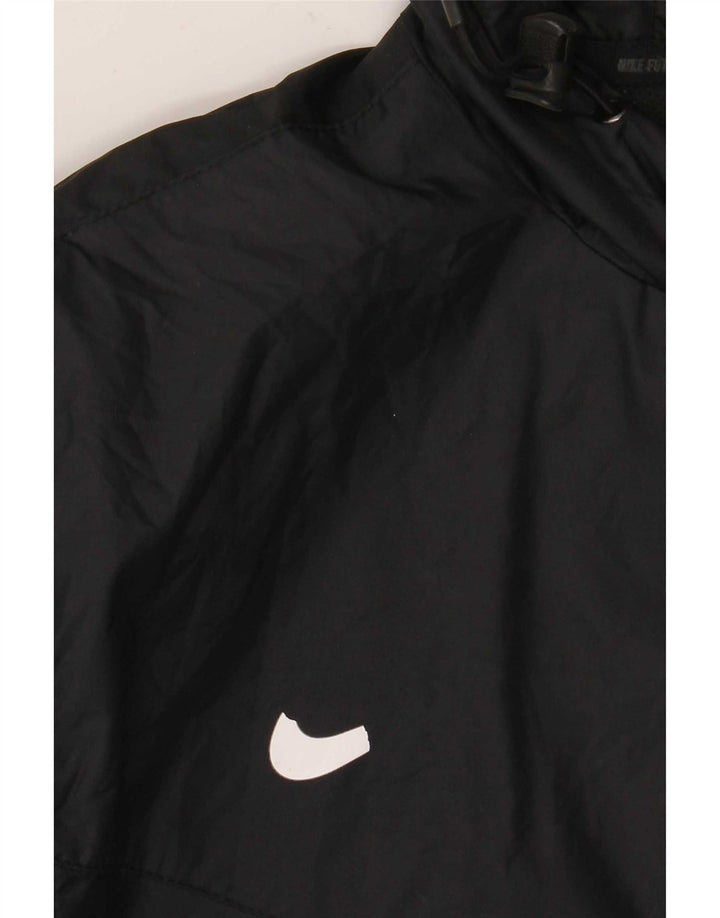 Jachetă de ploaie cu glugă Nike pentru bărbați UK 38 Medium Black Nylon