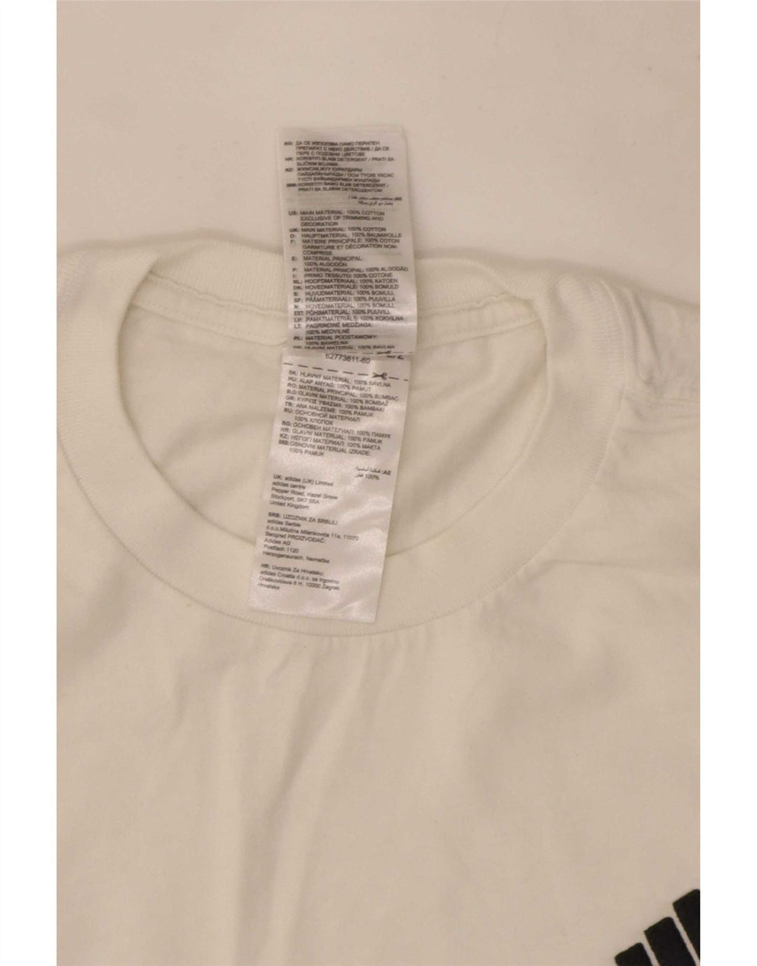 Tricou pentru bărbați Adidas Top Mediu Alb Bumbac
