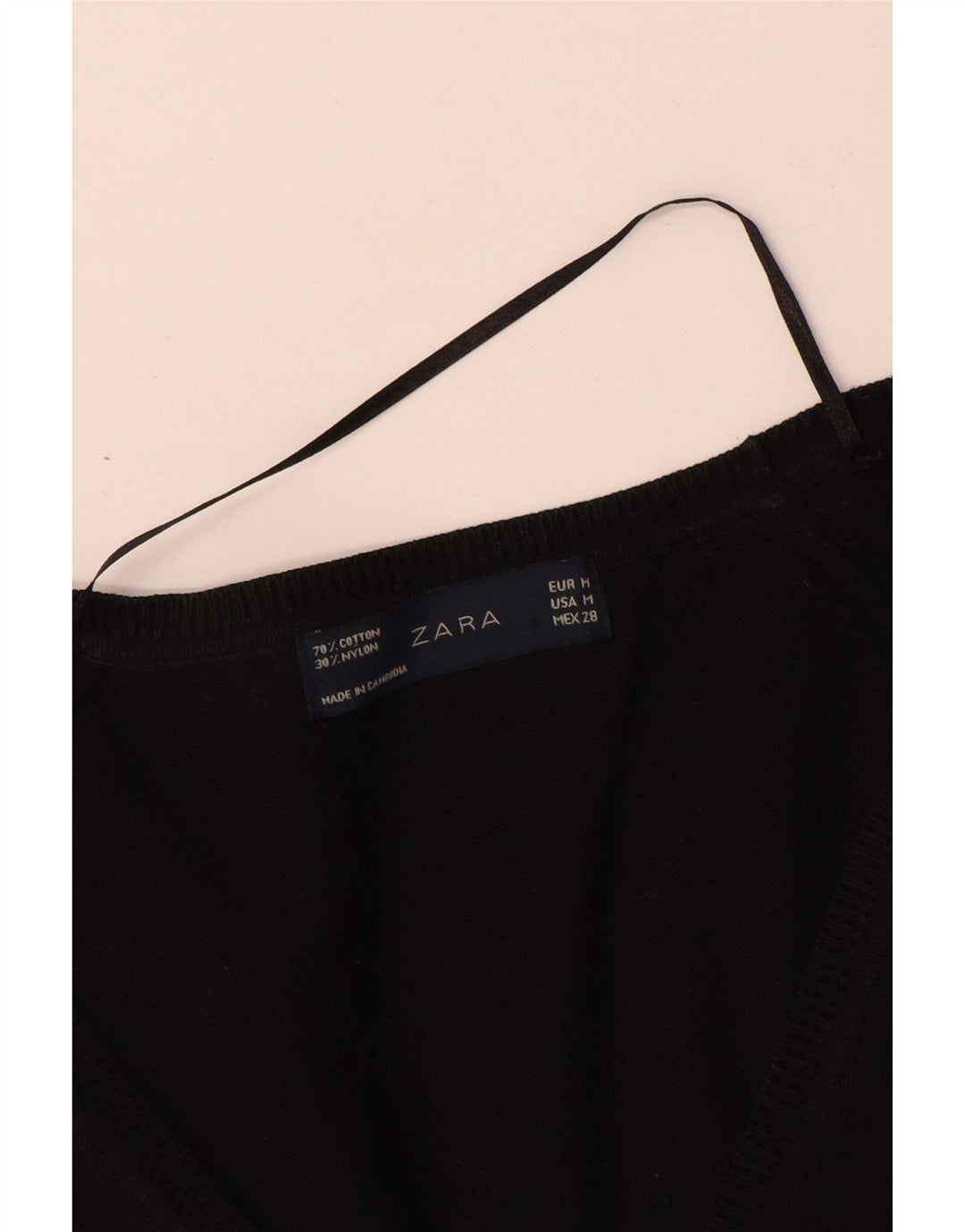 Pulover cardigan pentru femei Zara UK 12 bumbac mediu negru