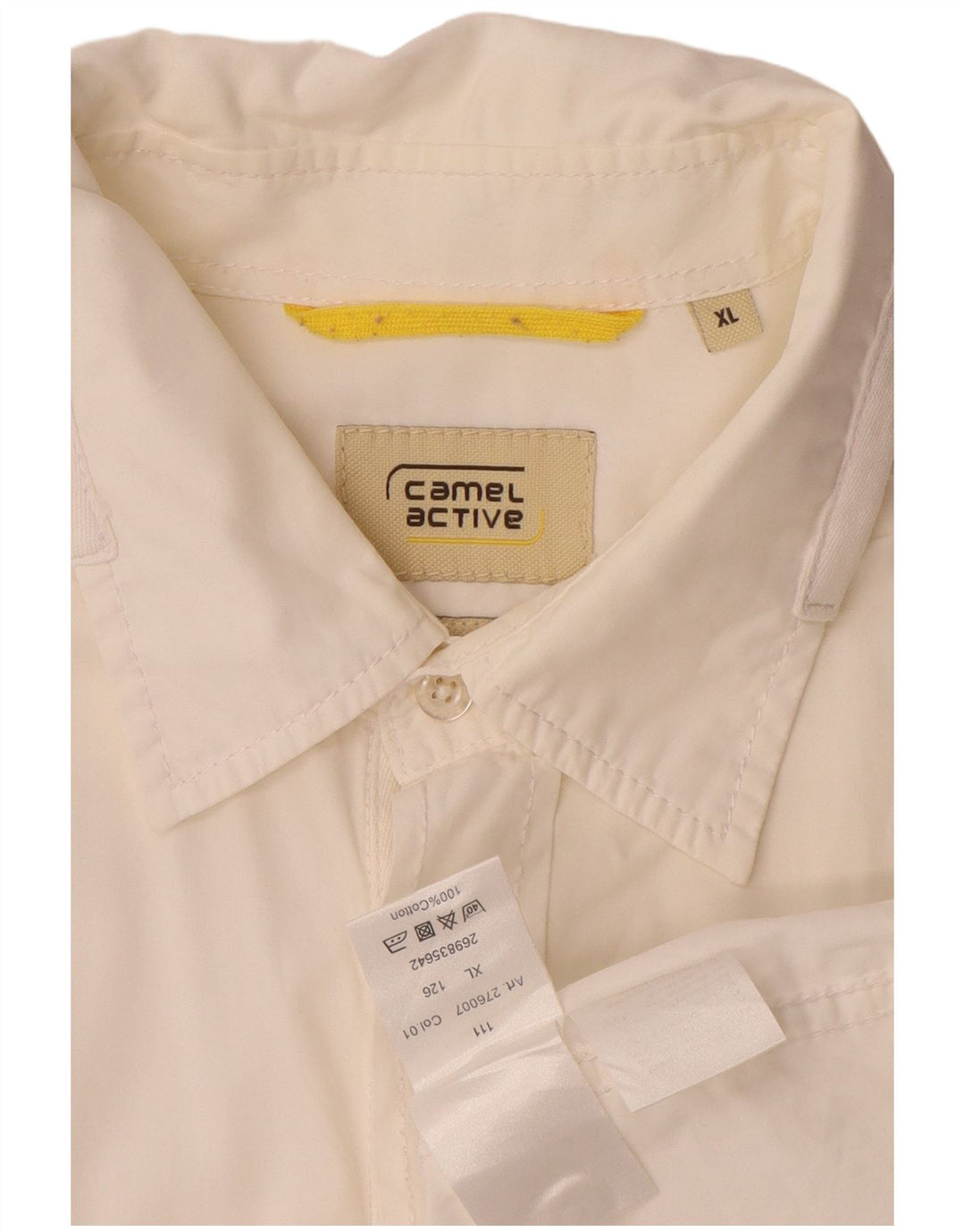Cămașă cu mânecă scurtă pentru bărbați Camel Active, bumbac alb XL
