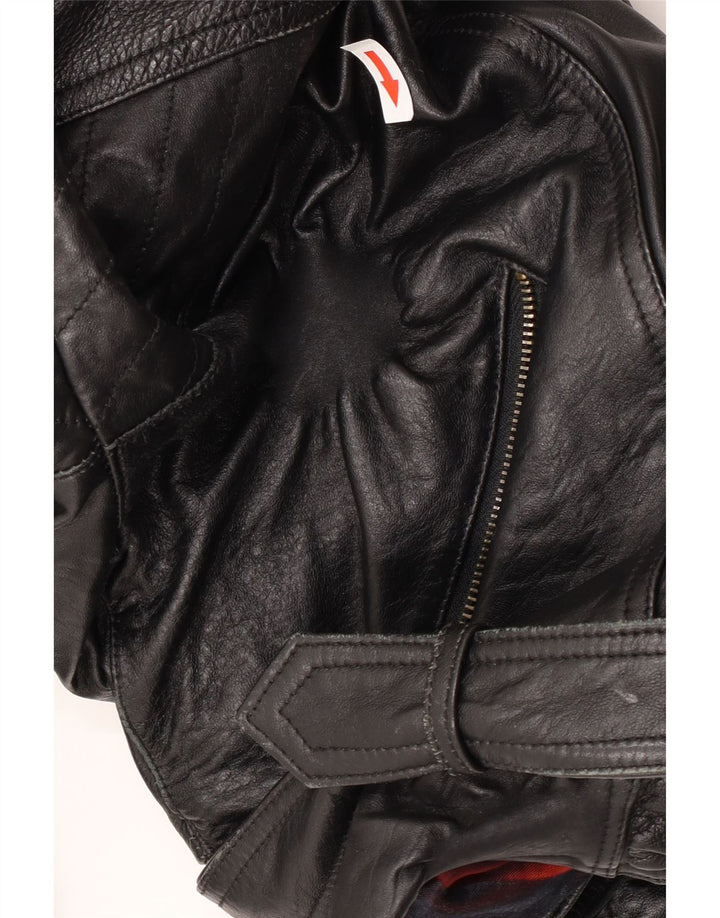 Jachetă de motociclist crop supradimensionată pentru femei Yessica EU 38 Medium Negru