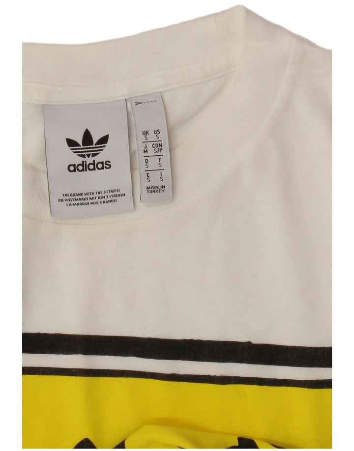 Tricou grafic pentru bărbați Adidas Top mic alb