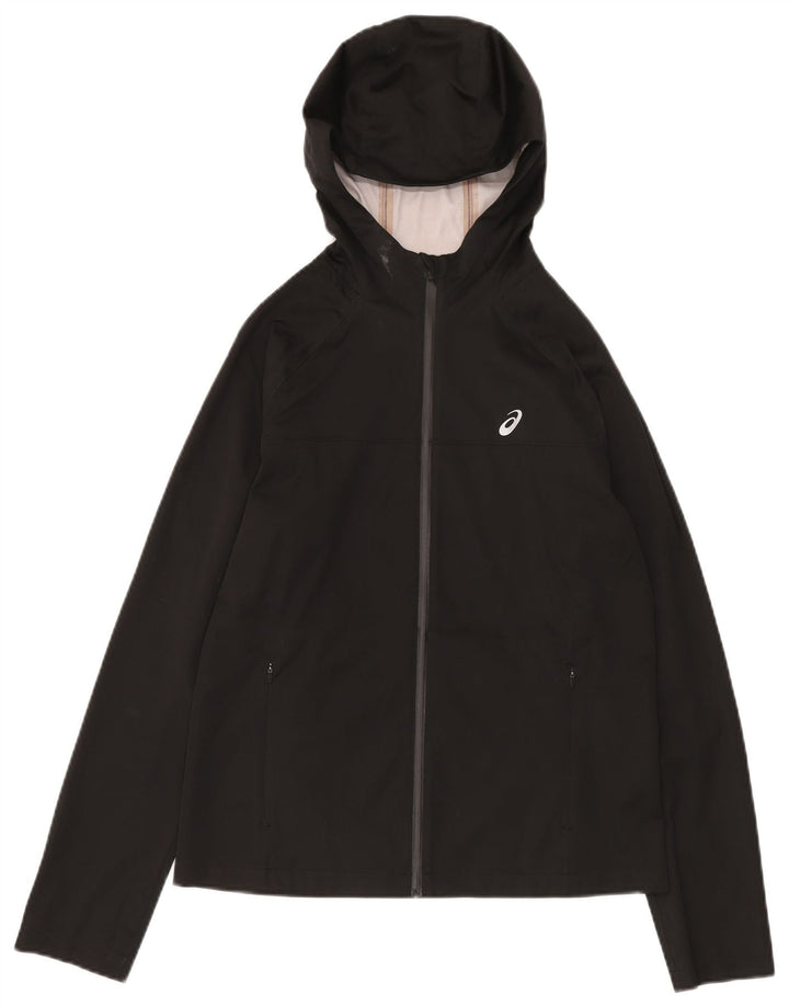 Jachetă de top pentru trening cu glugă Asics UK 14 Poliester mediu negru