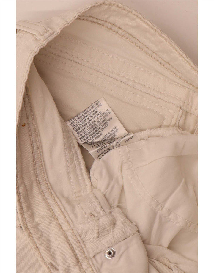 Levi's Pantaloni scurți din denim pentru femei, mediu W28, bumbac alb