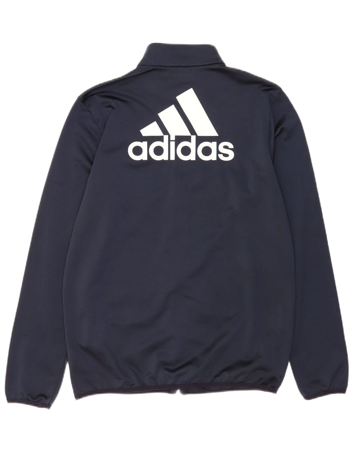 Jachetă de top pentru trening cu grafic pentru băieți Adidas 15-16 ani poliester bleumarin