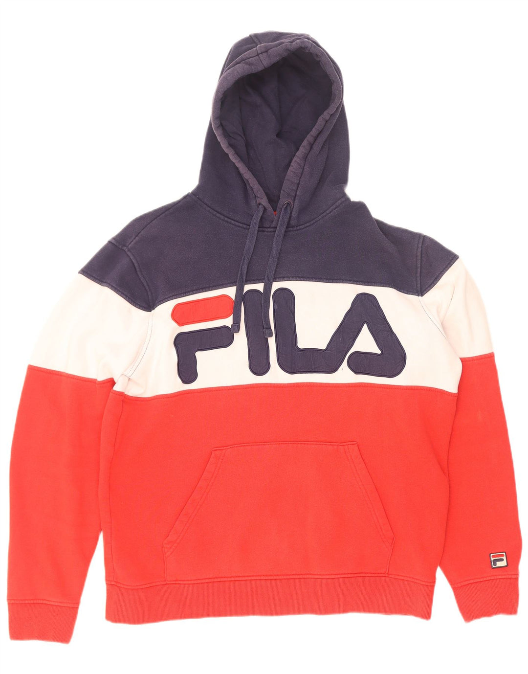 Pulover Fila pentru bărbați cu glugă grafică, medie, multicoloră, din bumbac